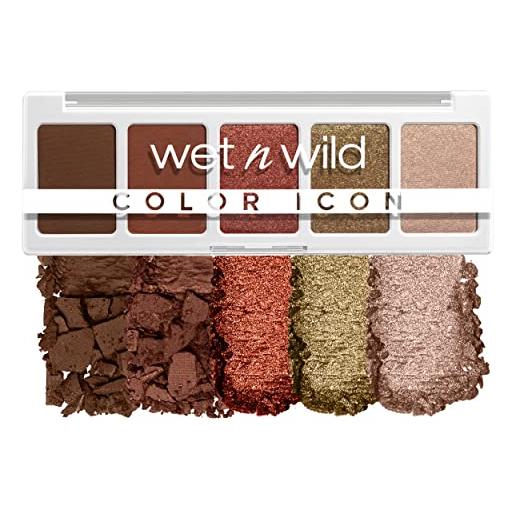 Wet n Wild color icon eyeshadow makeup 5 pan palette, go commando, opaca, shimmer, metallico, lunga indossatura, ricco pigmento burroso, cruelty free