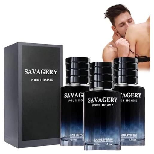 Generic savagery pheromone men perfume, men's romantic lure perfume, pheromone perfume spray for men, pheromone cologne for men attract women, men's romantic glitter perfume gift (3pcs)