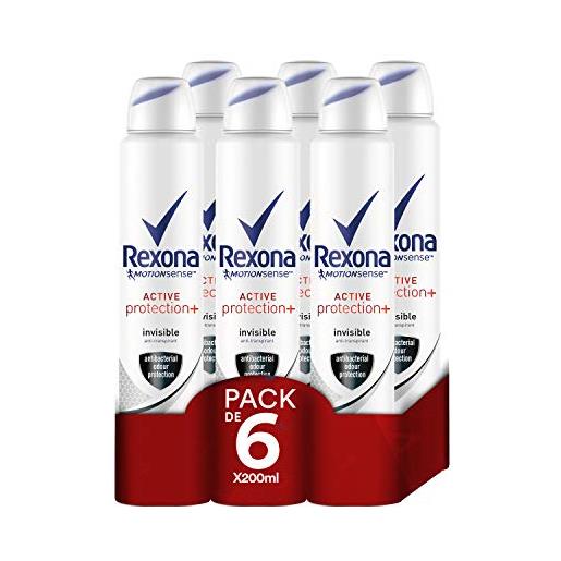 Rexona active pro+, deodorante (invisibile, da donna) - 6 x 200 ml. (totale: 1200 ml). 
