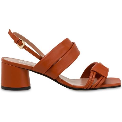 POLLINI sandali in nappa lady tie - marrone