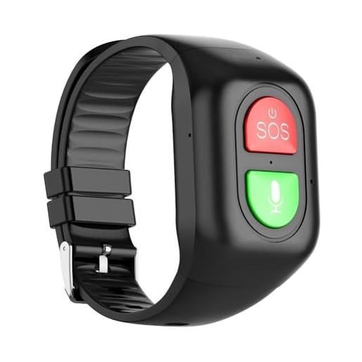 Oniissy smart watch 4g per rilevamento di cadute e posizionamento gps, monitoraggio della frequenza cardiaca e della pressione sanguigna, rilevamento elettronico di allarme di caduta per anziani
