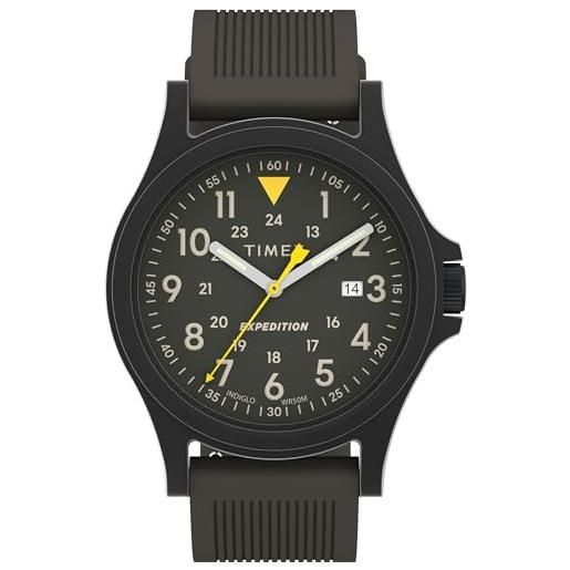 Timex orologio analogico al quarzo uomo con cinturino in silicone tw4b300009j