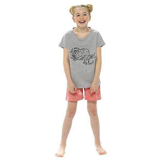 STC stores - pigiama estivo da ragazza con motivo bradipo o koala bradipo 9-10 anni