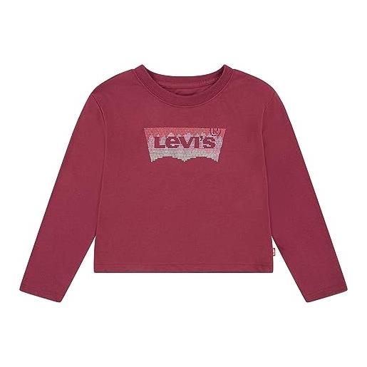 Levi's kids lvg meet and greet glitter bat 3ej159 maglietta, rhododendron levis, 3 anni bambina