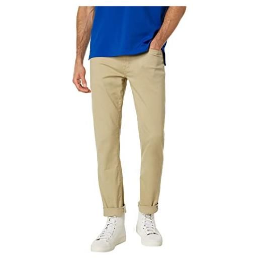 U. S. Polo assn. Pantaloni slim dritti elasticizzati a cinque tasche, oxford marrone chiaro. , 40w x 32l