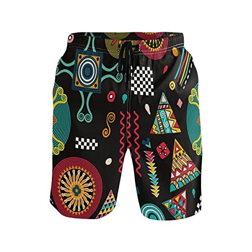 Vnurnrn motivo geometrico astratto costumi spiaggia costume da uomo bagno pantaloncini calzoncini per spiaggia