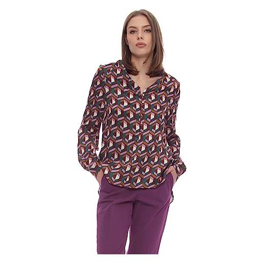Kocca blusa con fantasia geometrica lilla donna mod: alfall size: xl
