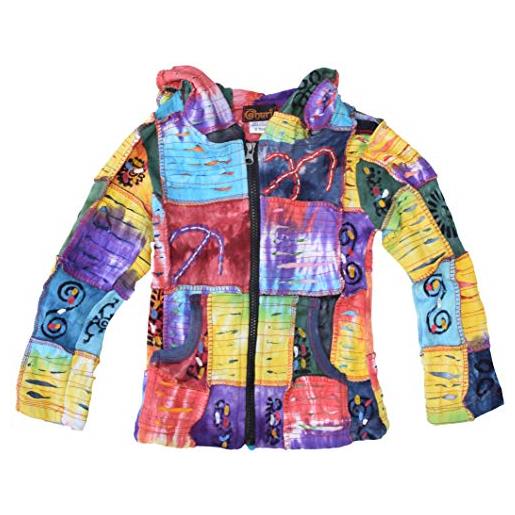 Gheri tie dye bambini hippie strappato giacca con cappuccio 10 anni