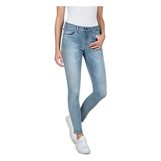 Replay jeans da donna luzien skinny-fit hyperflex bio con elasticità, blu (medium blue 009), 27w / 32l