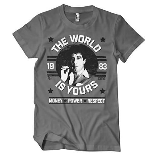 Rock Off scarface the world is yours ufficiale uomo maglietta unisex (large)