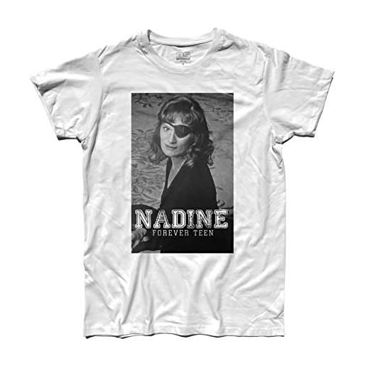 3styler t-shirt uomo nadine forever teen twin - laura palmer and cooper shirt - linea classic - 100% cotone 185 gr/mq (l, bianco)