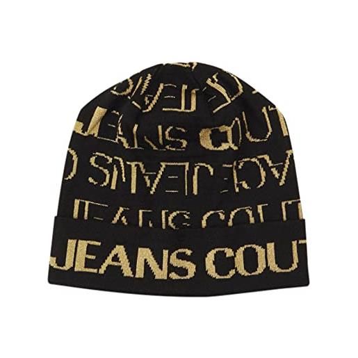 VERSACE JEANS COUTURE berretto nero oro - 73gazk46 - medium beanie nero, oro/nero, taglia unica