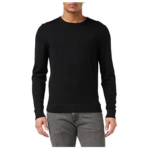 Calvin Klein pullover uomo superior wool senza cappuccio, nero (ck black), l