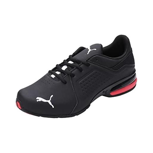 PUMA men's sport shoes viz runner road running shoes, PUMA white-PUMA black, 40.5