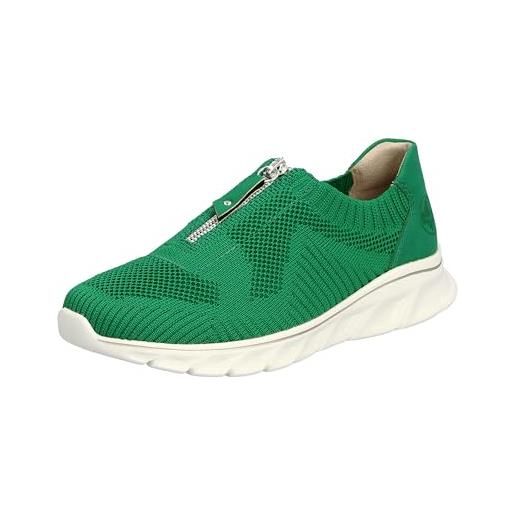 Rieker 54057, scarpe da ginnastica donna, verde, 36 eu