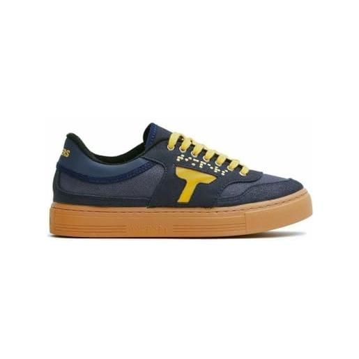 TIMPERS trend midnight, sneaker unisex-adulto, blu marino giallo, 39 eu