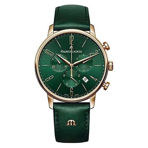 Maurice lacroix orologio da uomo green eliros el1098-pvp01-620-5, verde, cinghia