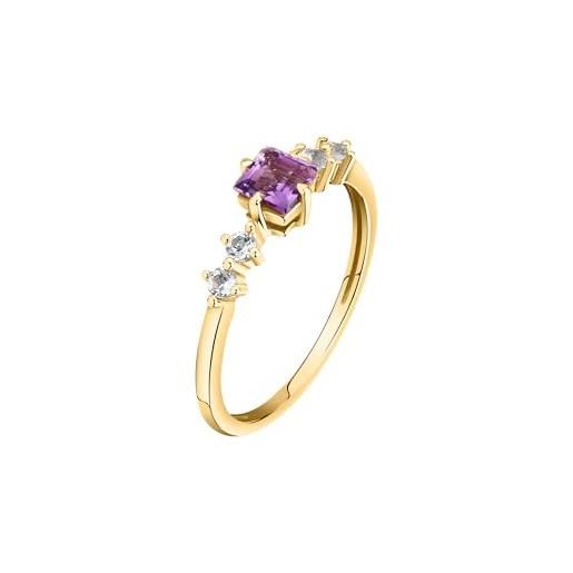 Bluespirit anello donna in oro 18k, pietre naturali, collezione desideri - p. 134d03000106