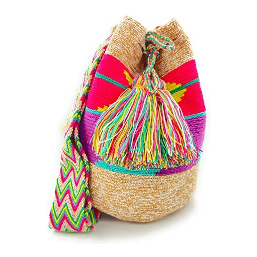 COLOMBIAN STYLE borse colombiane con stampe uniche, zaino wayuu per uomini e donne. 