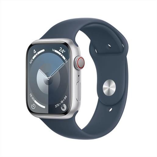 Apple - watch series 9 gps + cellular cassa 45mm - m/l-blu tempesta