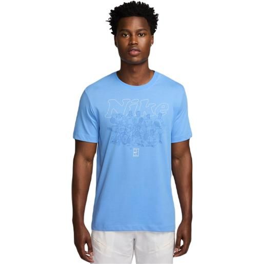 Nike t-shirt da uomo Nike court dri-fit printed t-shirt - university blue