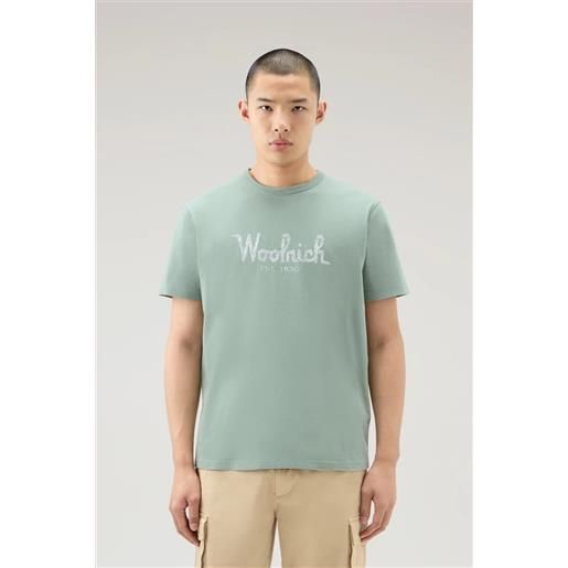Woolrich t shirt embroidered con logo