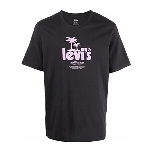 Levi's t-shirt levi's manica corta girocollo stampa sul retro vestibilità relaxed composizione 100% cotone codice 161430485 l nero