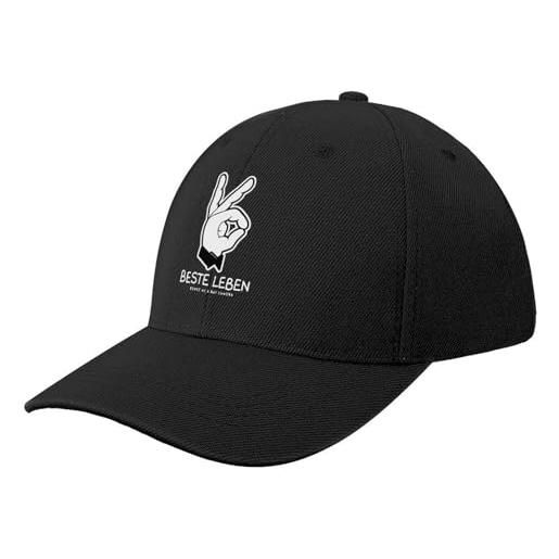 DYHVVD unisex cappello moda hip hop berretto da baseball beste leben merchandise essential t shirt berretto da baseball cappello da golf uomo visiera cappello per le donne da uomo all'aperto regali