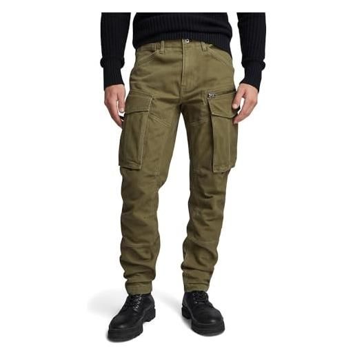 G-STAR RAW rovic zip 3d regular tapered pants, pantaloni uomo, verde scuro (dark olive d02190-d190-c744), 31w / 30l