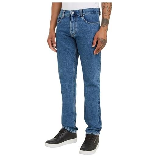 Calvin Klein Jeans uomo jeans authentic straight fit, blu (denim medium), 38w/32l