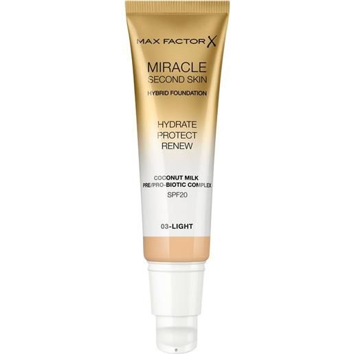 Max Factor miracle second skin hybrid foundation spf 20 03 - light