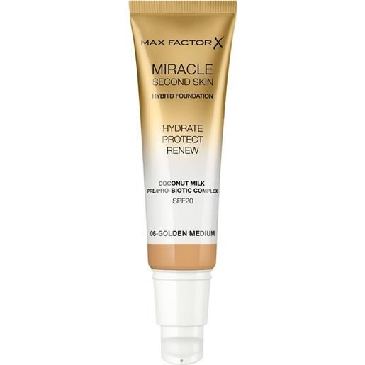 Max Factor miracle second skin hybrid foundation spf 20 06 - golden medium