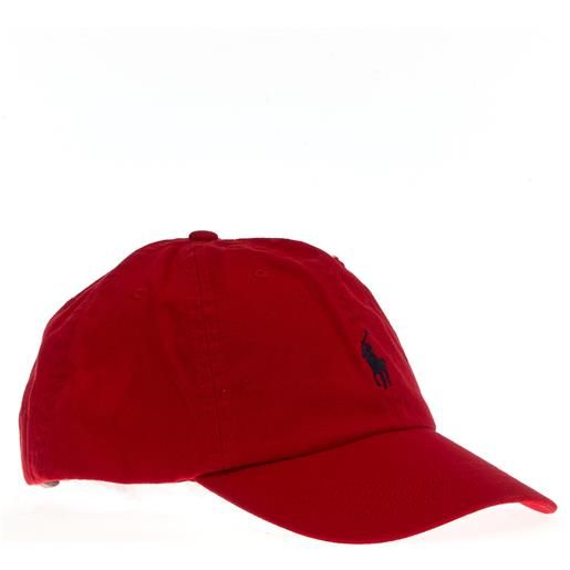 POLO RALPH LAUREN cappellino in chino di cotone rosso