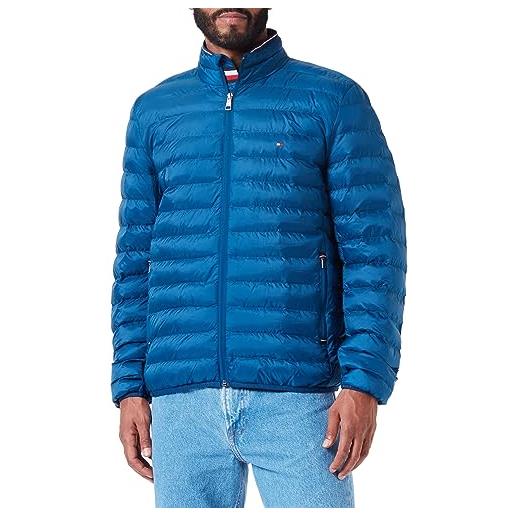 Tommy Hilfiger giacca uomo packable recycled jacket giacca da mezza stagione, blu (deep indigo), m