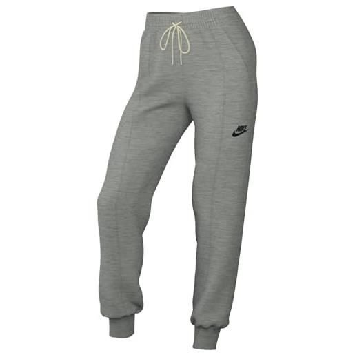 Nike fb8330-063 sportswear tech fleece pantaloni sportivi donna dk grey heather/black taglia m