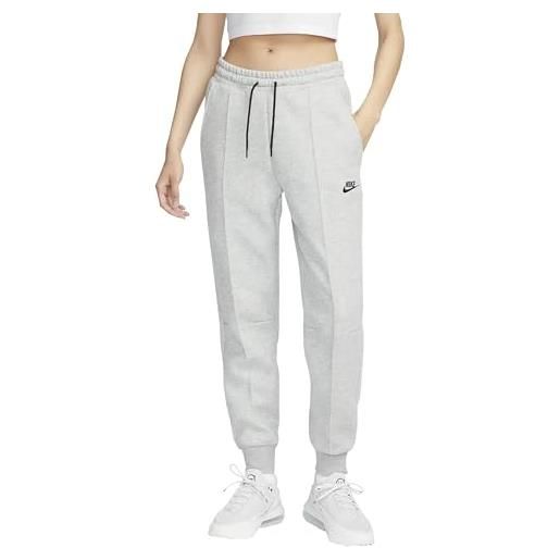Nike fb8330-063 sportswear tech fleece pantaloni sportivi donna dk grey heather/black taglia xs