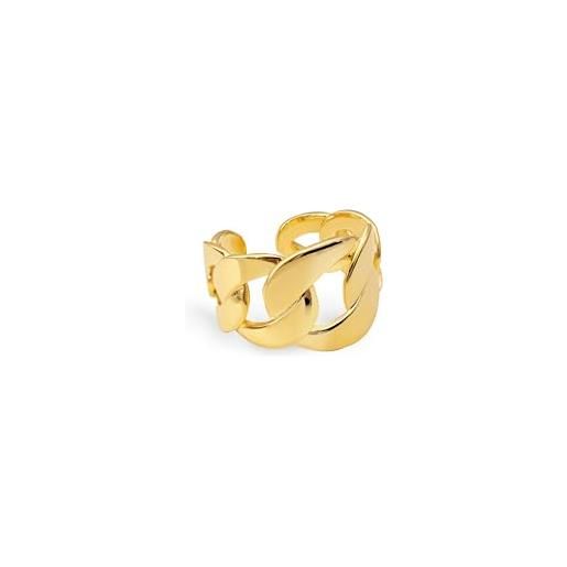 SINGULARU - anello dasy chunky - anello regolabile - anello in ottone con finitura placcata oro 18kt - gioielli da donna