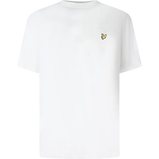 LYLE E SCOTT t-shirt bianca con mini logo per uomo