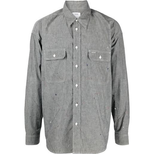 visvim camicia con stampa - grigio