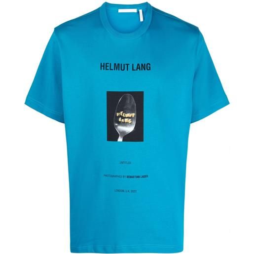 Helmut Lang t-shirt con stampa fotografica - blu