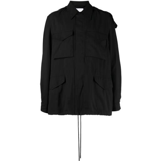 4SDESIGNS giacca con inserti - nero
