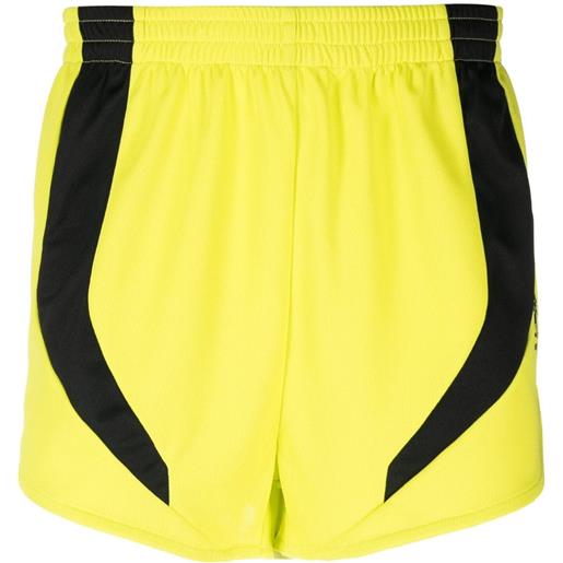 Martine Rose shorts con inserti - giallo