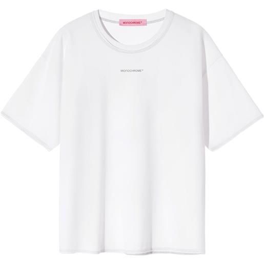 MONOCHROME bandana-print cotton t-shirt - bianco