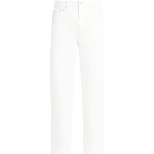 Lacoste jeans dritti a vita media - bianco