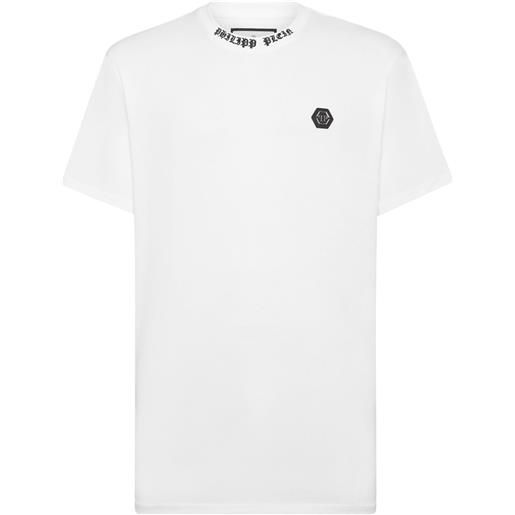 Philipp Plein t-shirt con applicazione logo - bianco