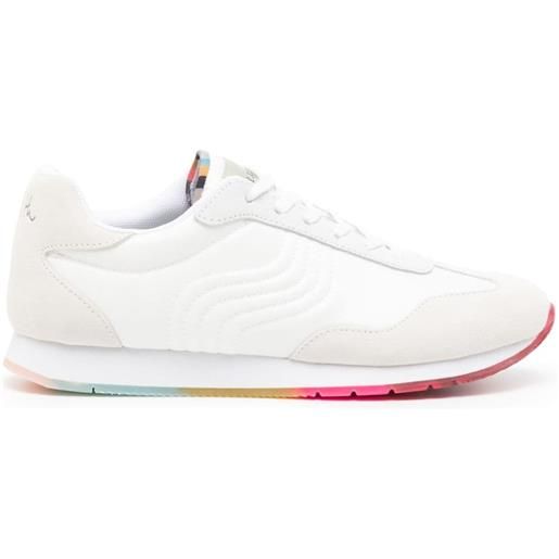 Paul Smith domino swirl-embroidered sneakers - bianco