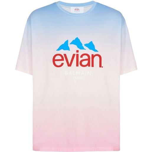 Balmain t-shirt con effetto sfumato Balmain x evian - rosa