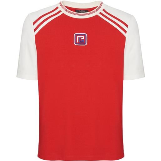 Balmain t-shirt retro pb - rosso