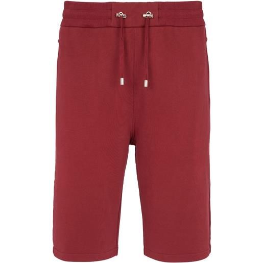 Balmain shorts sportivi con coulisse - rosso