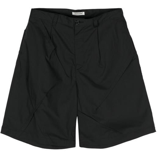 Undercover shorts a gamba ampia - nero